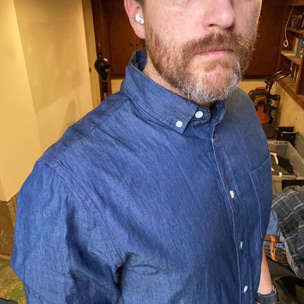 SATURDAYS — Long Sleeve Button Up — LARGE